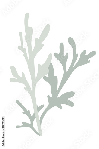 Iceland Moss logo icon grey and blue on white background