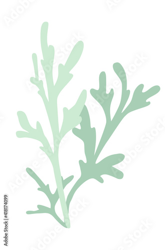 Iceland Moss logo icon grey and blue on white background