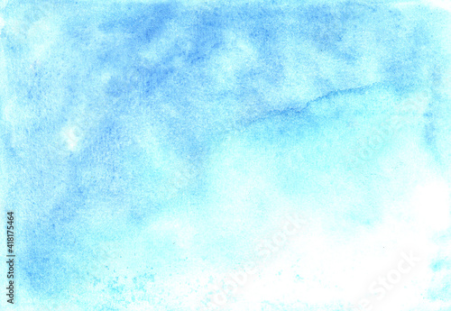 blue abstract watercolor background with watercolor splashes