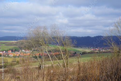 Ein Blick auf die Dörfer Wispenstein und Imsen und das Leinebergland - A view of the villages of Wispenstein and Imsen and the Leinebergland photo