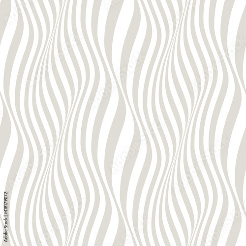 Vector seamless pattern. Endless stylish texture. Striped ripple background.