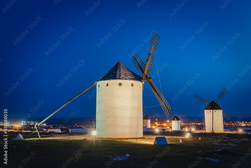 windmill in the night