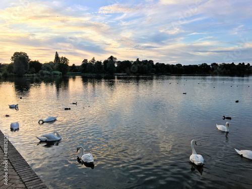 A view of Ellesmere Lake with reflection photo