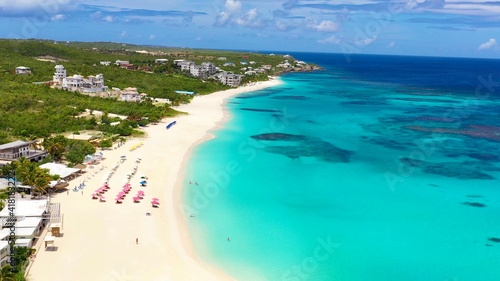 Tableau sur toile Plage de Shoal Bay à Anguilla