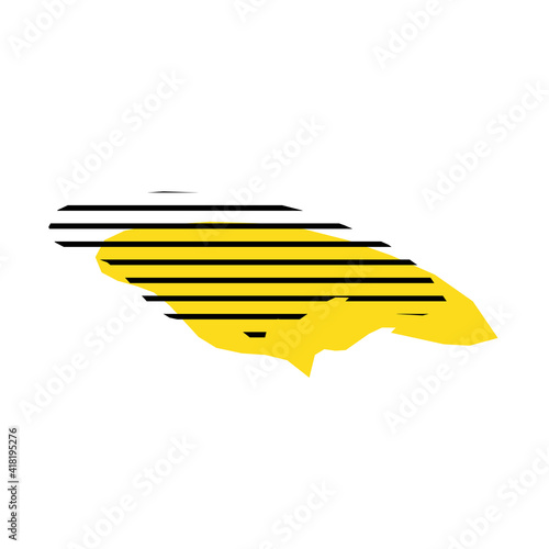 Jamaica - country silhouette