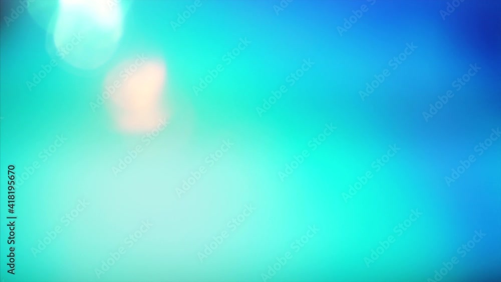 Colorful bokeh sci-fi fashion holographic background. Trending blue turquoise color. Video fx for your video. 
