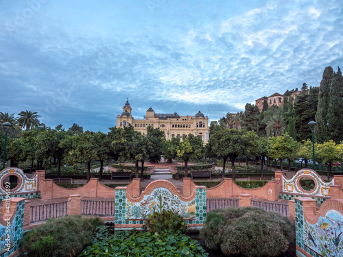 jardines de pedro luis alonso, garden, park, city hall, townhall, malaga, spain, 