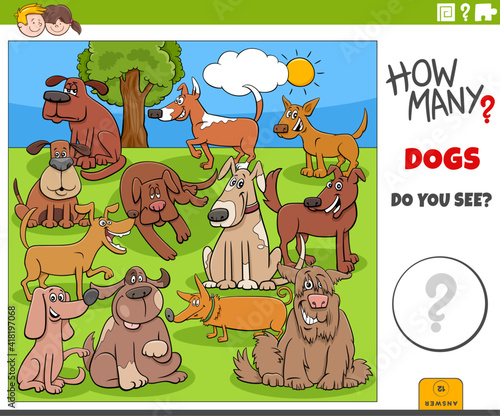 how many dogs educational cartoon game for children