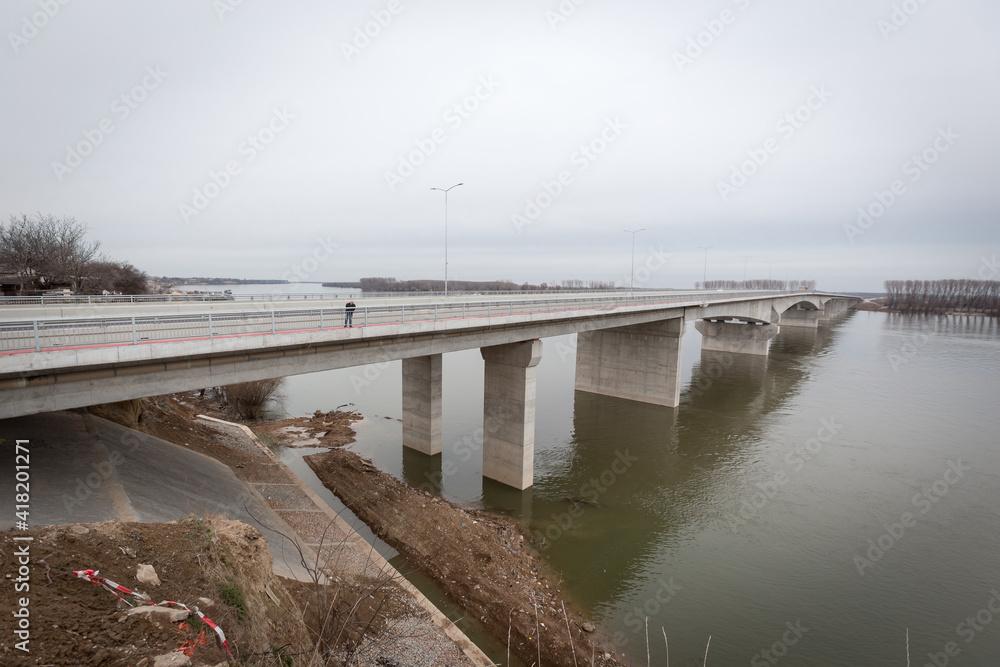 Pupins bridge over river Danube in Belgrade