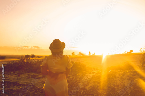 woman standing on the beach