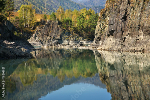 Katun river near Chemal village. Altai Republic. Russia