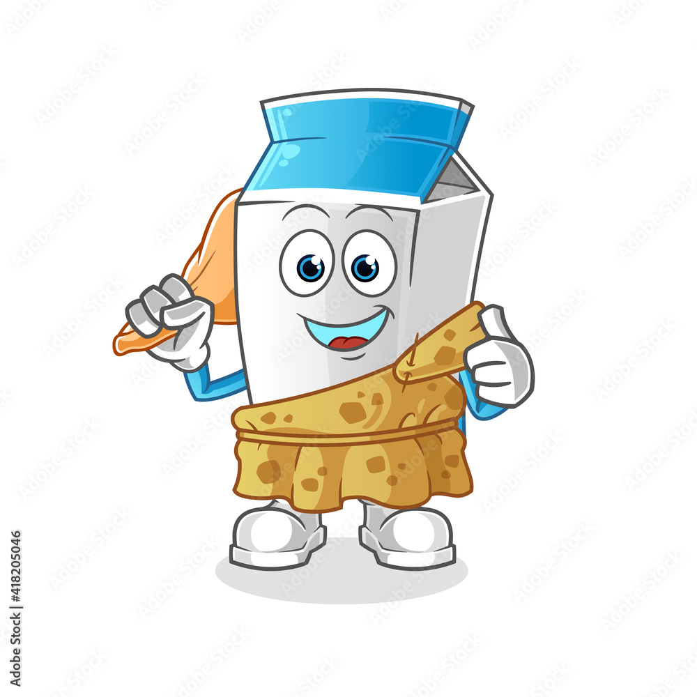 milk ancient cartoon. cartoon mascot vector milk ancient cartoon. cartoon mascot vector