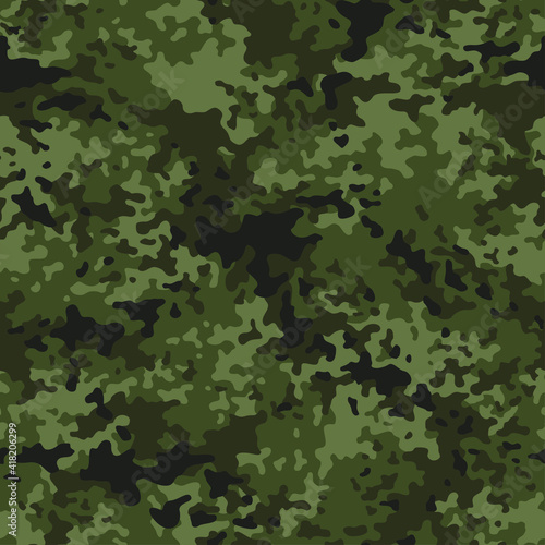Camouflage texture seamless pattern. Abstract modern endless military camo ornament for fabric and fashion textile print. Vector background.