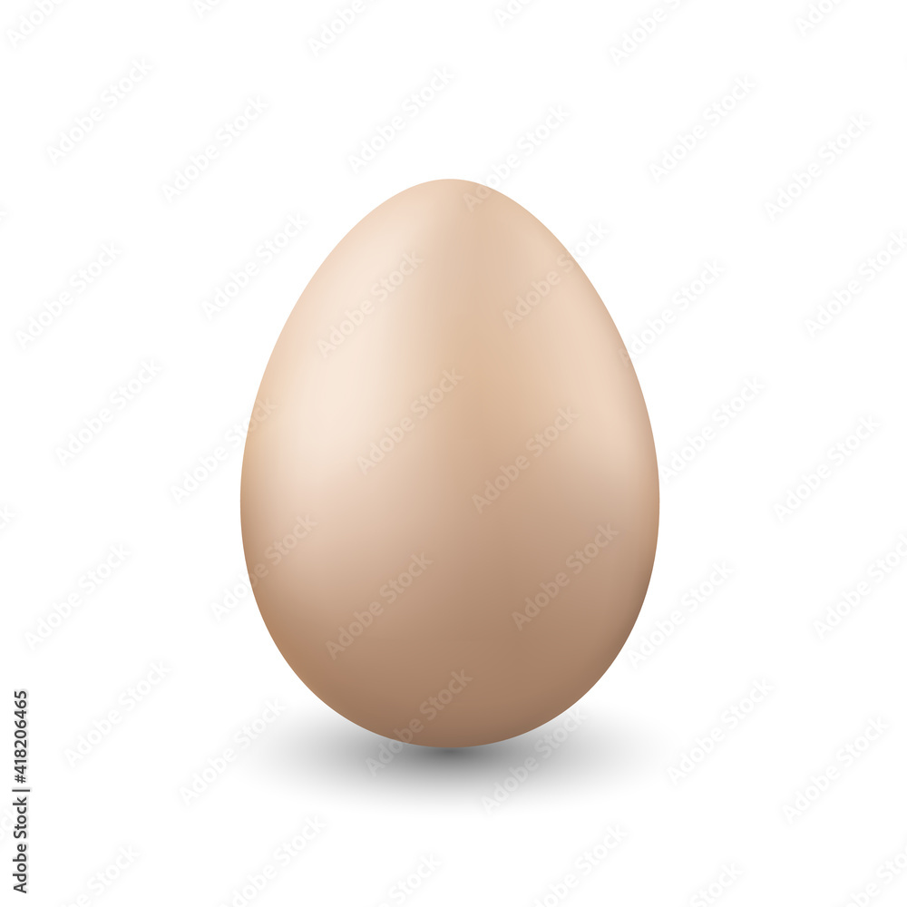 One chicken egg on white background. One chicken egg on white background.