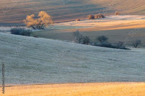 Rural landscape of Turiec region in northern Slovakia. photo