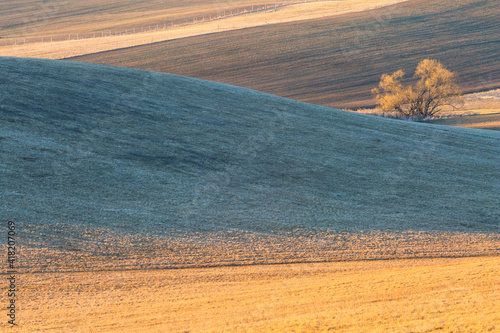 Rural landscape of Turiec region in northern Slovakia. photo