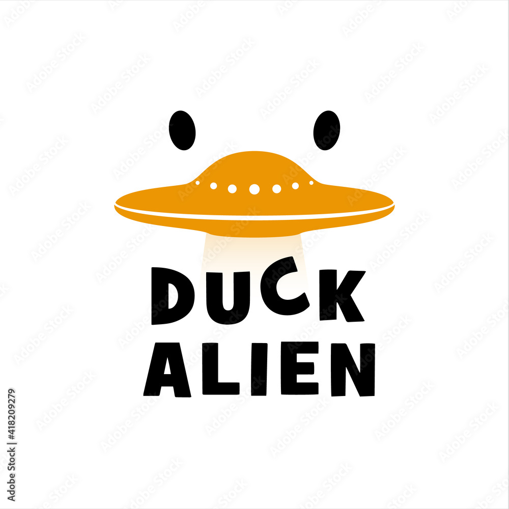 Duck and Ufo logo Duck and Ufo logo