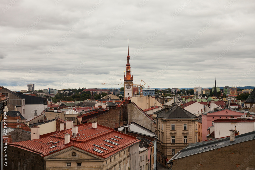 olomouc city skyline, view from rooftop