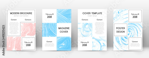 Cover page design template. Business brochure layout. Bewitching trendy abstract cover page. Pink an