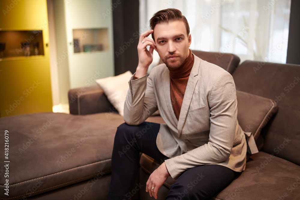 Fototapeta premium trendy man in elegant casual clothes