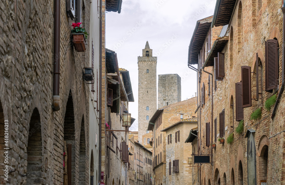The Italian city of San Gimignano. Italy.