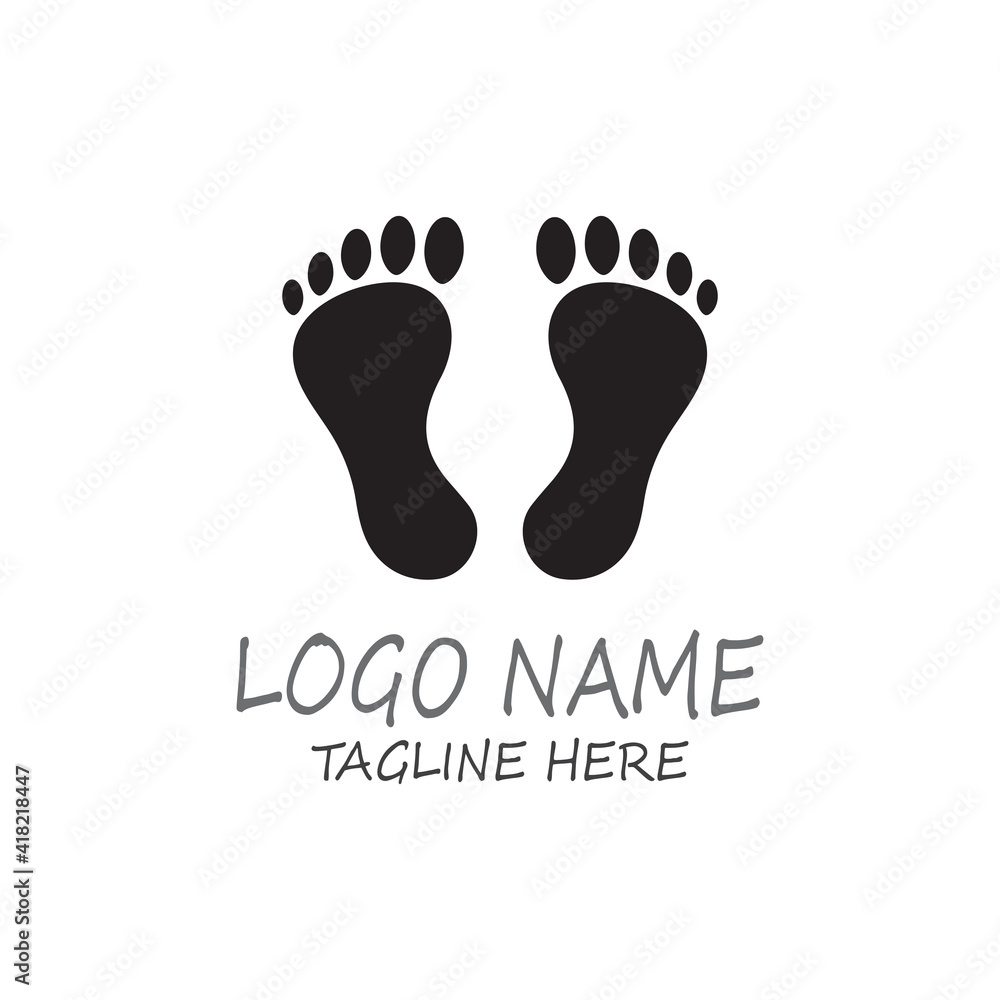 foot Logo Template Vector design foot Logo Template Vector design