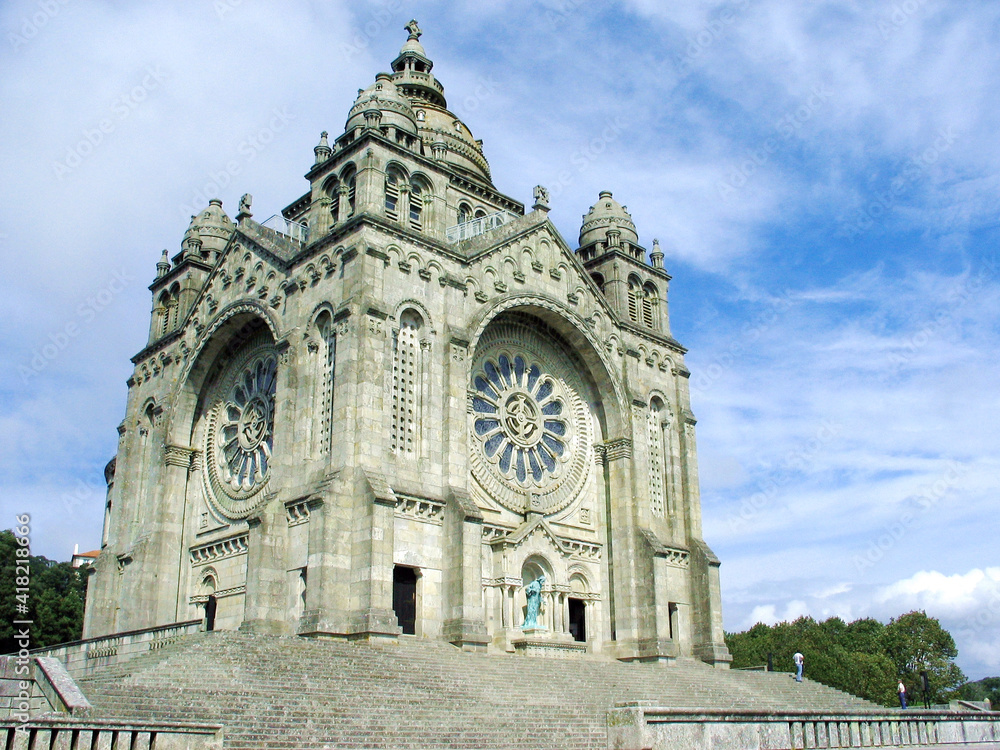 Monumental modern Roman Catholic church in Viana do Castello, Portugal, Europe.