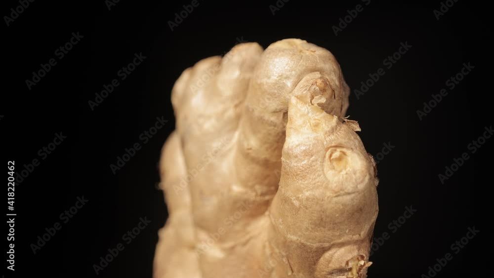 Rotating Ginger in close-up view - food photography Rotating Ginger in close-up view - food photography