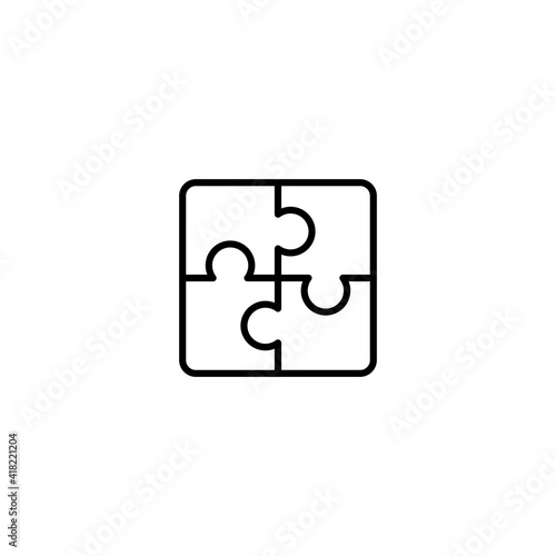 Puzzle icon vector for computer, web and mobile app 