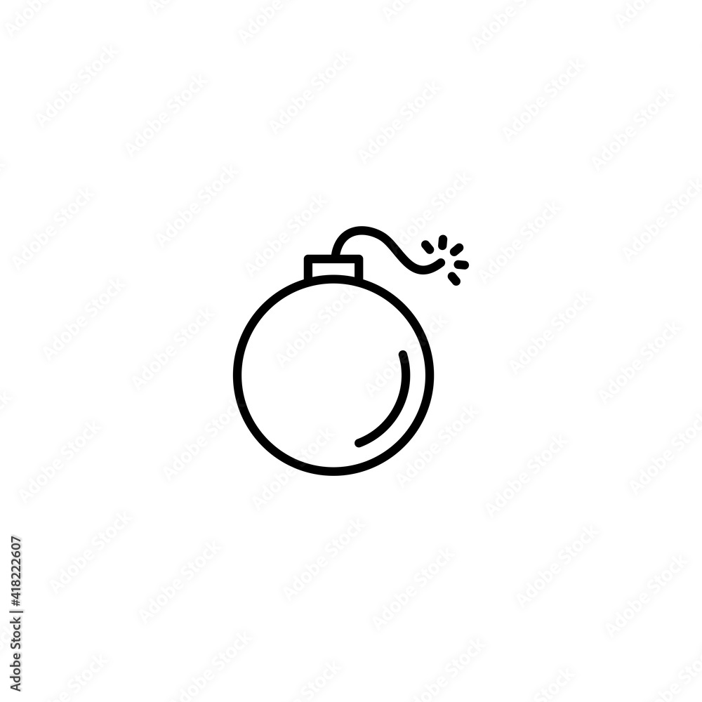Bomb icon vector for web, computer and mobile app Bomb icon vector for web, computer and mobile app