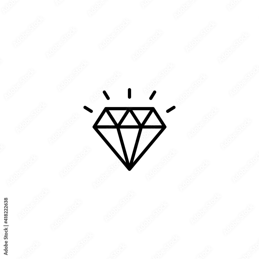 Diamond icon vector for web, computer and mobile app Diamond icon vector for web, computer and mobile app