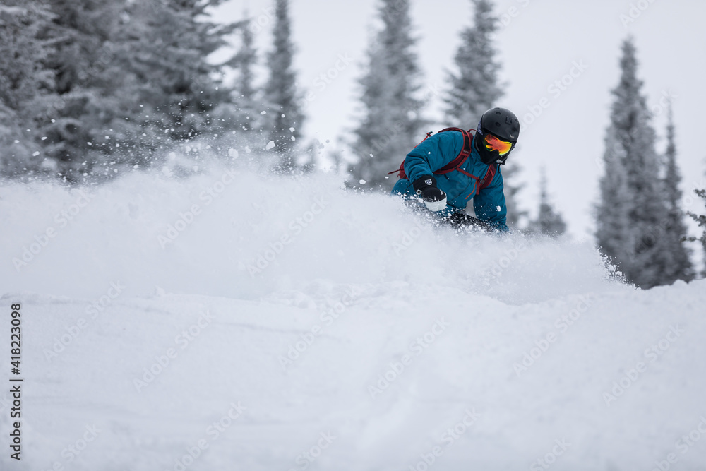 Skiier in snow