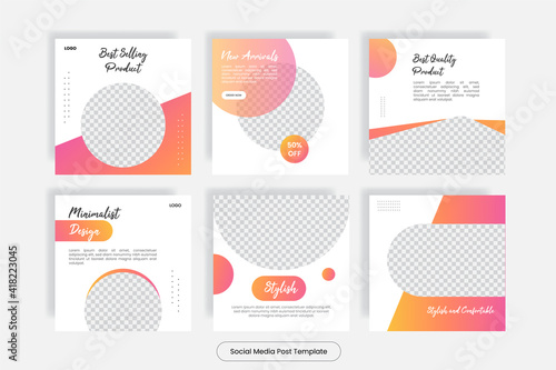 Social media post template banner