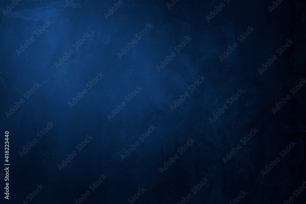 Empty old dark blue cement wall texture backgrounds.