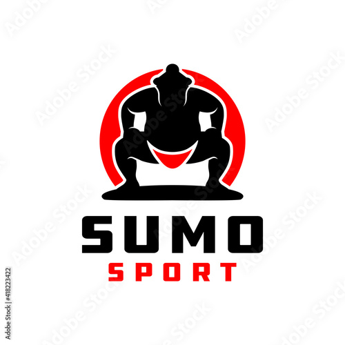 traditional japanese sumo sport logo