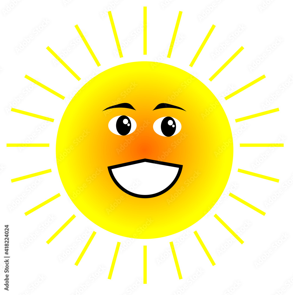 happy sun cartoon