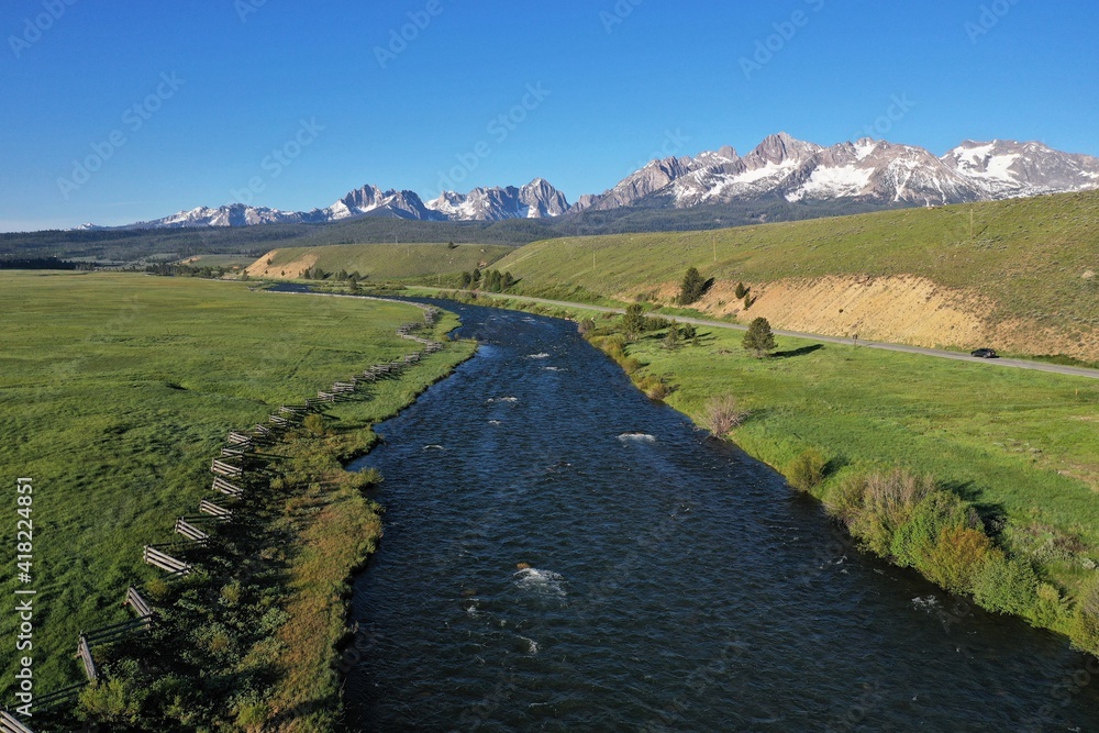 Mountain with river