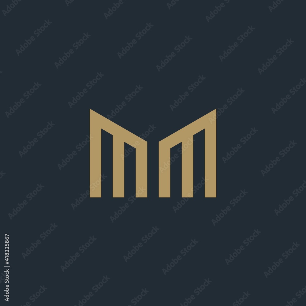 Monogram letter MM. luxurious, simple, simple and elegant. logo design vector Monogram letter MM. luxurious, simple, simple and elegant. logo design vector