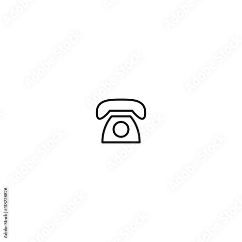 telephone icon on white