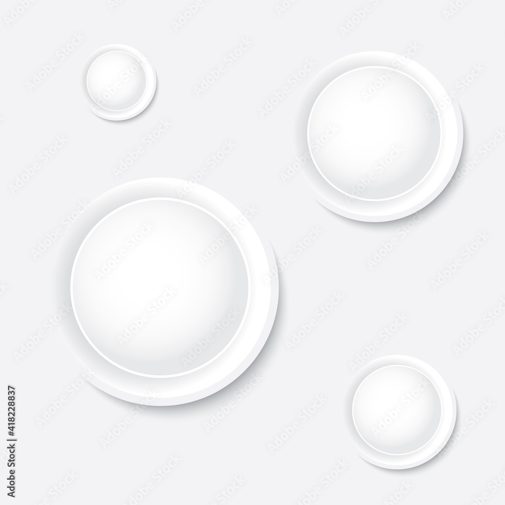 Circle white button with a symbol on gray background. Circle white button with a symbol on gray background.