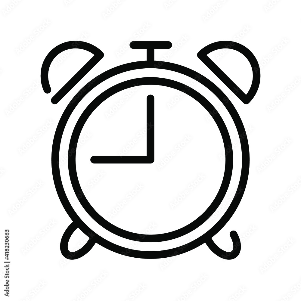 Illustration Vector graphic of alarm icon Illustration Vector graphic of alarm icon