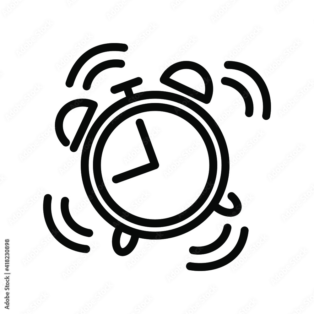 Illustration Vector graphic of alarm icon Illustration Vector graphic of alarm icon
