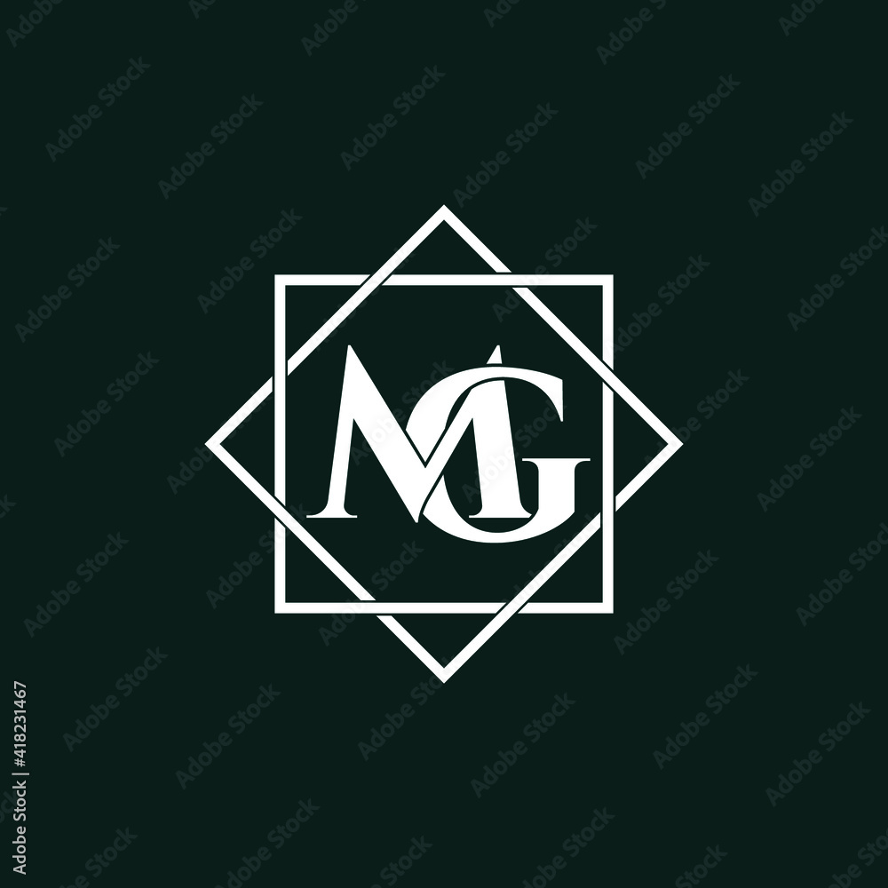 Letter MG luxury logo design vector Letter MG luxury logo design vector