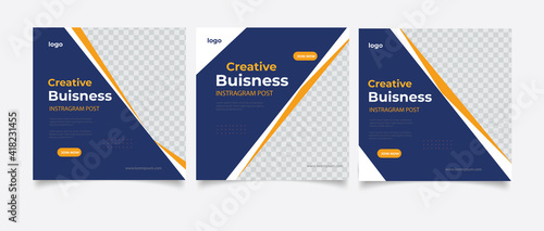 Creative business marketing banner for social media post template