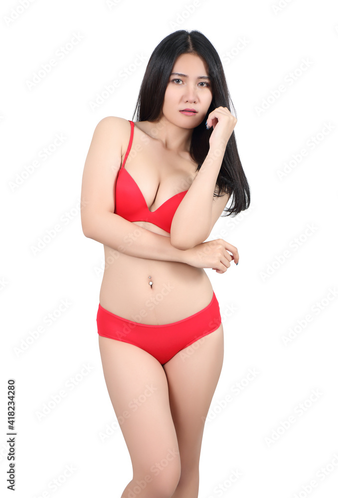Fototapeta premium woman and red bikini