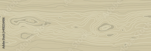 Light beige wood texture background. Natural pattern swatch template. Realistic plank. Wooden grain texture. Dense lines. Vector illustration 