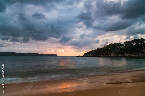 Cloudy Sunrise Seascape with Hints of Rain