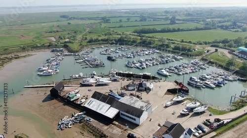 Tollesbury Marina Essex UK Aerial Footage 4K photo