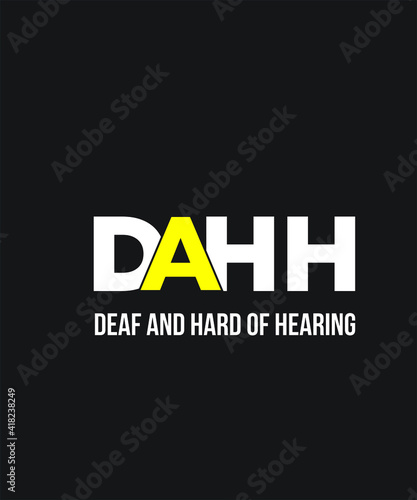 Deaf motivation audiologist day typography, vector, template, icon, image, infographic, minimal, logotype graphic design.