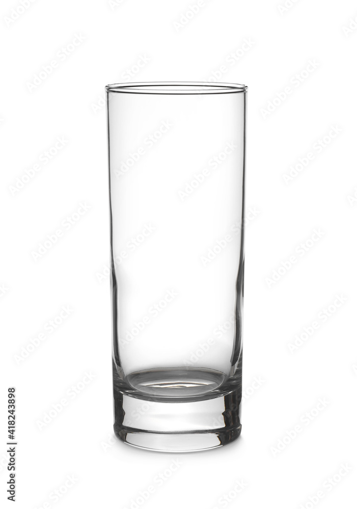 New clean empty glass isolated on white New clean empty glass isolated on white
